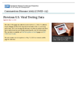 Previous US Viral Testing Data Updated May 12 2020 May 12 2020