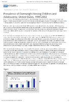 Prevalence of overweight infants and children less than2 years of age United States 20032004