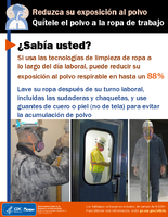 Reduzca su exposicin al polvo Qutele el polvo a la ropa de trabajo