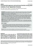 Environmental Exposures and Pulmonary Function Among Adult Residents of Rural Appalachian Kentucky