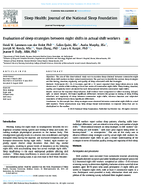 Evaluation of Sleep Strategies Between Night Shifts in Actual Shift Workers