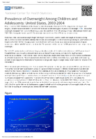 Prevalence of Overweight Among Children and Adolescents United States 20032004