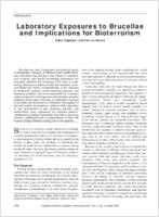 Laboratory Exposures to Brucellae and Implications for Bioterrorism