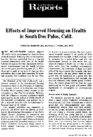 Effects of improved housing on health in South Dos Palos Calif