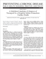 A Multilevel Analysis of Absence of Transport to a Hospital Before Premature Cardiac Death