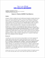 Seasonal Influenza a H3N2 Virus Infections Wednesday August 04 2010 1955 EDT 755 PM EDT