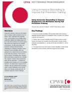 Key Findings from Research Using Immersive Storytelling to Improve Fall Prevention Training