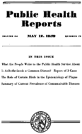 Public Health Reports  v 54 no 19  cover