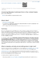 Assessing Measles Outbreak Risk in the United States
