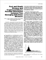 Foot and Mouth Disease and Cryptosporidiosis Possible Interaction between Two Emerging Infectious Diseases