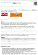 Hurricanes Fiona and IanClinical Guidance for Carbon Monoxide CO Poisoning October 01 2022 215 PM ET