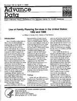 Use of Family Planning Services in the United States 1982 and 1988