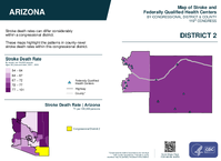 AZ Congressional District 02 Stroke and Federally Qualified Health Centers Map 119th Congress