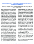 Interim Estimates of 201718 Seasonal Influenza Vaccine Effectiveness  United States February 2018