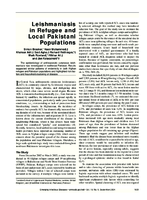 Leishmaniasis in Refugee and Local Pakistani Populations
