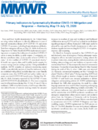 Primary Indicators to Systematically Monitor COVID19 Mitigation and Response  Kentucky May 19July 15 2020