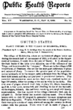 Public health reports  v 15 no 20 May 18 1900