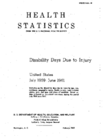 Disability days due to injury United States July 1959June 1961