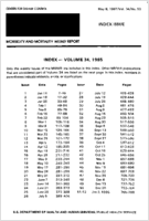 MMWR Morbidity and Mortality Weekly Report May 8 1987  Vol 34  No 53 Index