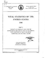 Vital Statistics of the United States 1940 Part I