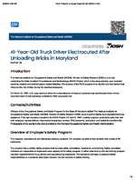 41YearOld Truck Driver Electrocuted After Unloading Bricks in Maryland FACE 8736