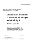 Characteristics of Residents in Institutions for the Aged and Chronically Ill