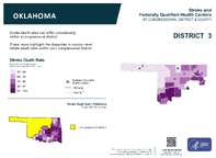 OK Congressional District 03 Stroke and Federally Qualified Health Centers Map 118th Congress