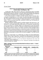 Adult Blood Lead Epidemiology and Surveillance  United States Third Quarter 1992