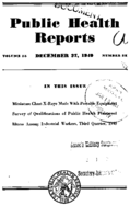 Public Health Reports  v 55 no 52  cover