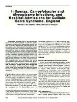 Influenza Campylobacter and Mycoplasma Infections and Hospital Admissions for GuillainBarr Syndrome England