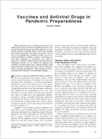 Vaccines and Antiviral Drugs in Pandemic Preparedness