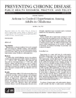 Actions to Control Hypertension Among Adults in Oklahoma