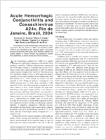 Acute Hemorrhagic Conjunctivitis and Coxsackievirus A24v Rio de Janeiro Brazil 2004