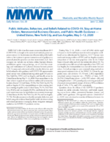 Public Attitudes Behaviors and Beliefs Related to COVID19 Stayathome Orders Nonessential Business Closures and Public Health Guidance  United States New York City and Los Angeles May 512 2020