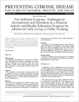 The GirlStars Program Challenges to Recruitment and Retention in a Physical Activity and Health Education Program for Adolescent Girls Living in Public Housing