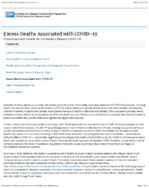 Excess Deaths Associated with COVID19 Provisional Death Counts for Coronavirus Disease COVID19 20210407