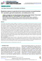 Respiratory Exposure to Agricultural Dust Extract Promotes Increased Intestinal Tnfa Expression Gut Barrier Dysfunction and Endotoxemia in Mice