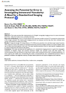 Assessing the Potential for Error in Investigating Intraneural Vascularity A Need for a Standardized Imaging Protocol
