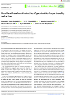 Rural Health and Rural Industries Opportunities for Partnership and Action