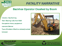 Fatality Narrative Backhoe Operator Crushed by Boom  Slideshow