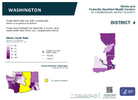 WA Congressional District 04 Stroke and Federally Qualified Health Centers Map 118th Congress