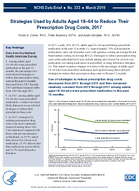 Strategies used by adults aged 1864 to reduce their prescription drug costs 2017