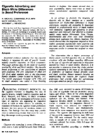Cigarette advertising and blackwhite differences in brand preference