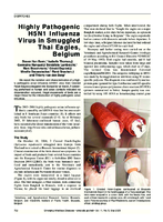 Highly Pathogenic H5N1 Influenza Virus in Smuggled Thai Eagles Belgium