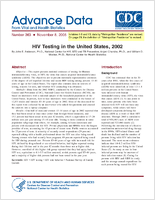 HIV Testing in the United States 2002