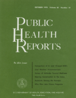 Public Health Reports  v 85  no 10  cover