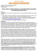 Severe Vibrio vulnificus Infections in the United States Associated with Warming Coastal Waters September 01 20231230 PM ET