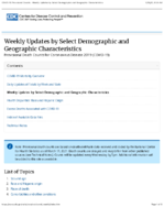 Weekly Updates By Select Demographic And Geographic Characteristics Provisional Death Counts for Coronavirus Disease COVID19 20210317
