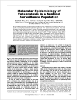 Molecular Epidemiology of Tuberculosis in a Sentinel Surveillance Population