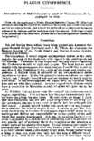 Plague conference  proceedings of the conference held in Washington DC January 19 1903